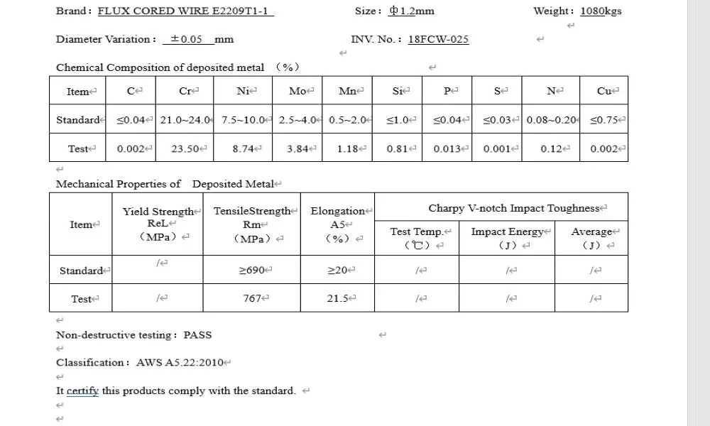 Hardfacing Wear Resistant Flux Cored Welding Wire Welding Electrode