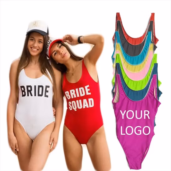 Benedici il tessuto con logo personalizzato Nuovo design Costumi da bagno Bikini Costumi da bagno e costumi da bagno interi sexy